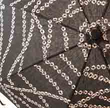 最高級婦人杖傘（日傘）有松絞り　黒