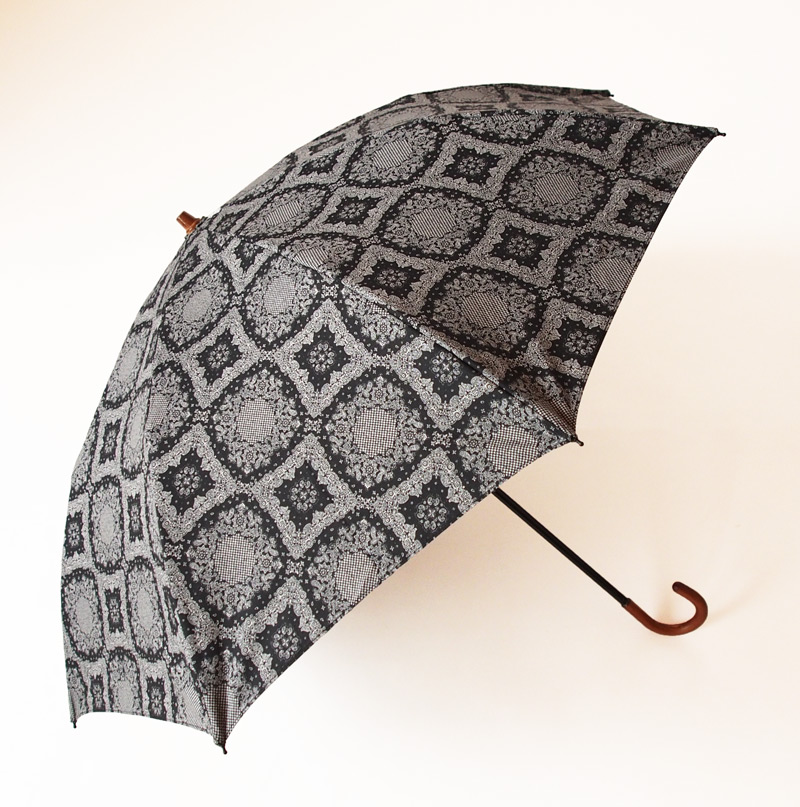 WAKAOヨーロピアンガーデン(ブラック・モデラート)晴雨兼用折畳日傘