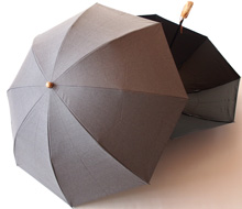 遮光遮熱日傘 HEAT-BLOCK クエスト（ファーマー・ブラウン）晴雨兼用折畳 紳士用日傘