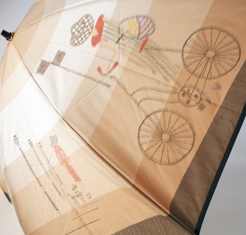 折畳】モンブランヤマグチ 晴雨兼用ほぐし織り パリの自転車DX 